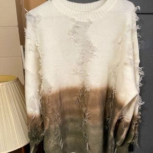 Distressed sweater